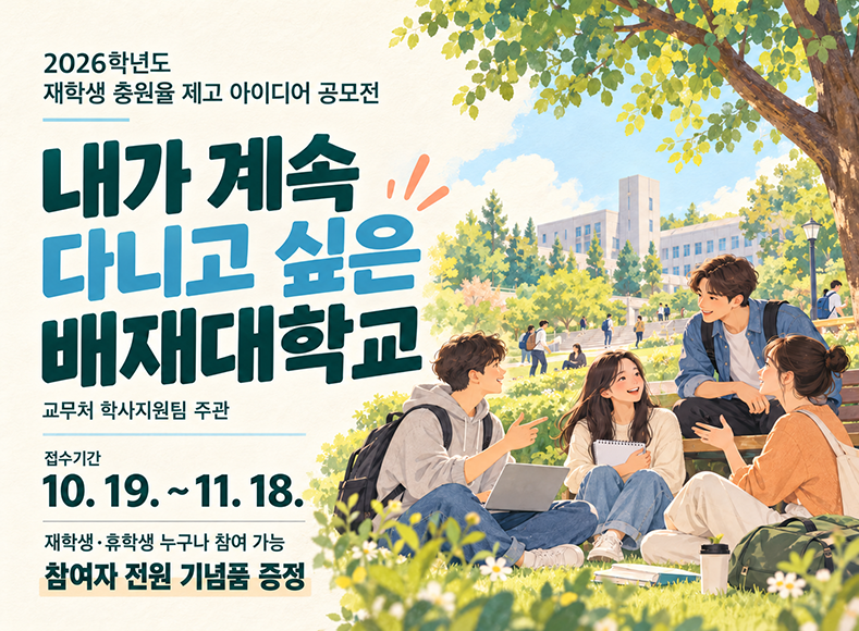 [교무처] 2026학년도 재학생 충원율 제고 아이디어 공모전 개최(★기프티콘 전원 제공, 
